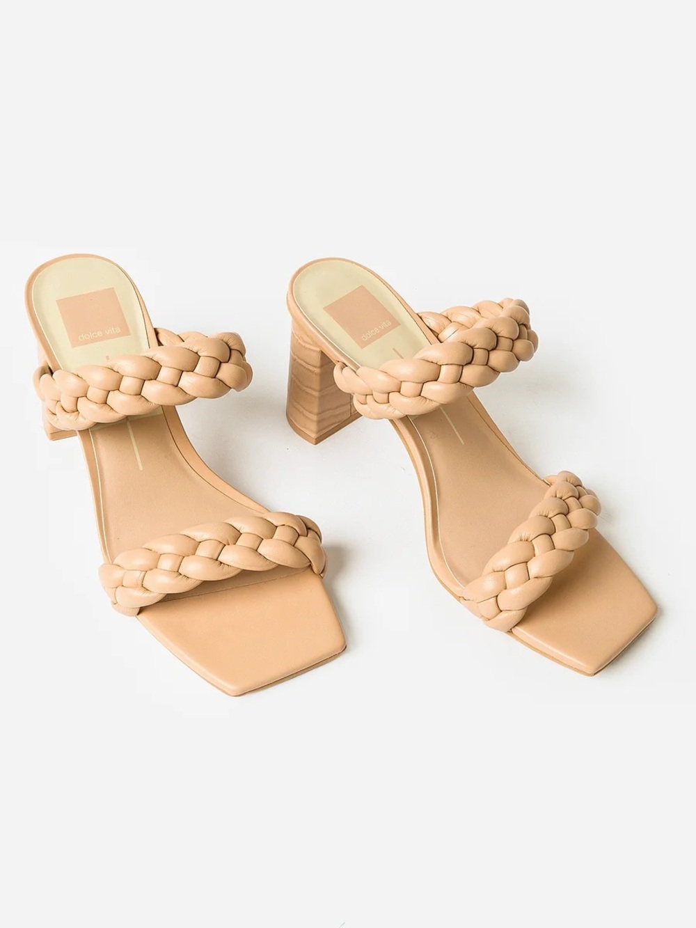 Dolce Vita Paily Wide Heel - Cream Stella - 9W - Braided Sandal
